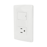 Placa Sanelec Línea Toscana con Apagador y Contacto Aterrizado 127V | SE344595 - imagen 3