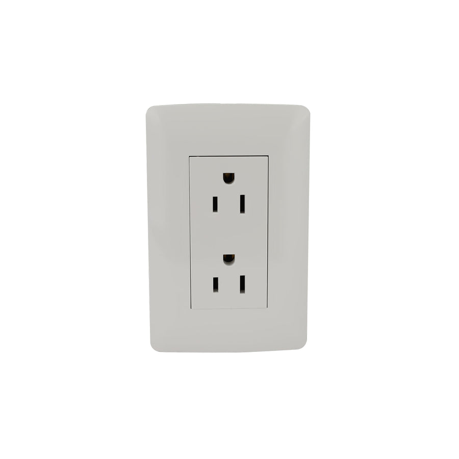 Placa Sanelec Línea Toscana con Contacto Doble Aterrizado 127V | SE344601