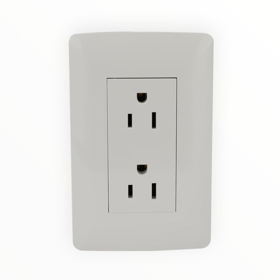 Placa Sanelec Línea Toscana con Contacto Doble Aterrizado 127V | SE344601