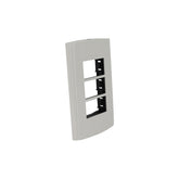 Placa Sanelec Línea Roma de 3 Módulos, Plástica Sencilla - imagen 2
