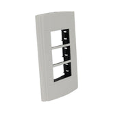 Placa Sanelec Línea Roma de 3 Módulos, Plástica Sencilla - imagen 2