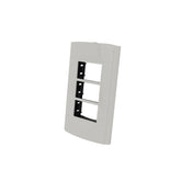 Placa Sanelec Línea Roma de 3 Módulos, Plástica Sencilla - imagen 3