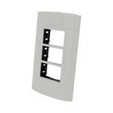 Placa Sanelec Línea Roma de 3 Módulos, Plástica Sencilla - imagen 3