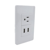 Placa Sanelec Línea Universal con Contacto Aterrizado y 2 Puertos USB 127V | SE344663 - imagen 2