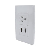 Placa Sanelec Línea Universal con Contacto Aterrizado y 2 Puertos USB 127V | SE344663 - imagen 3