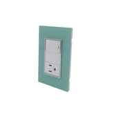 Placa Sanelec Línea Venecia Aqua con Apagador y Contacto Aterrizado 127V - imagen 3