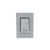 Placa Sanelec Línea Venecia Blanco con Apagador y Contacto Aterrizado 127V | SE344731