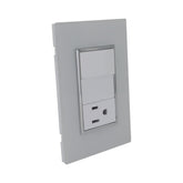 Placa Sanelec Línea Venecia Blanco con Apagador y Contacto Aterrizado 127V | SE344731 - imagen 2