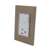 Placa Sanelec Línea Venecia Champagne con Apagador y Contacto Aterrizado 127V | SE345578 - imagen 3