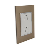 Placa Sanelec Línea Venecia Champagne con Contacto Doble Aterrizado 127V | SE345585 - imagen 3