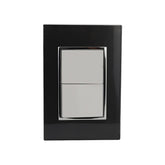 Placa Sanelec Línea Venecia Humo con Apagador Doble 127V | SE345400