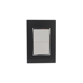 Placa Sanelec Línea Venecia Humo con Apagador Sencillo y de Escalera 127V | SE345448