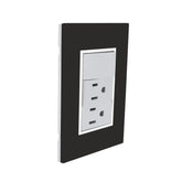 Placa Sanelec Línea Venecia Humo con Apagador y Contacto Doble Aterrizado 127V | SE345431 - imagen 2