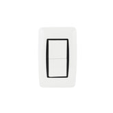 Placa Sanelec Línea Verona con Apagador Doble 127V | SE344625