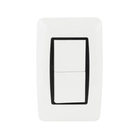 Placa Sanelec Línea Verona con Apagador Doble 127V | SE344625