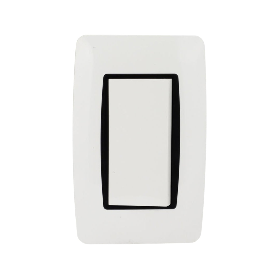 Placa Sanelec Línea Verona con Apagador de Escalera 127V | SE342539