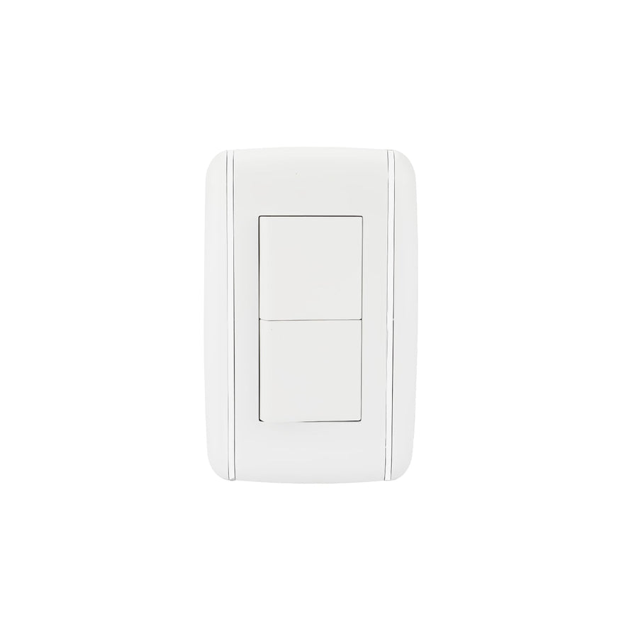 Placa Sanelec Línea Vicenza con Apagador Doble 127V | SE344526