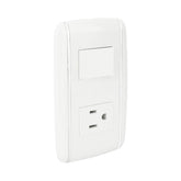 Placa Sanelec Línea Vicenza con Apagador y Contacto Aterrizado 127V | SE344540  - imagen 2