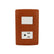 Placa Sanelec Línea Wooden con Apagador y Contacto Aterrizado 127V | SE345110