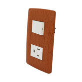 Placa Sanelec Línea Wooden con Apagador y Contacto Aterrizado 127V | SE345110 - imagen 2