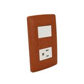 Placa Sanelec Línea Wooden con Apagador y Contacto Aterrizado 127V | SE345110 - imagen 3