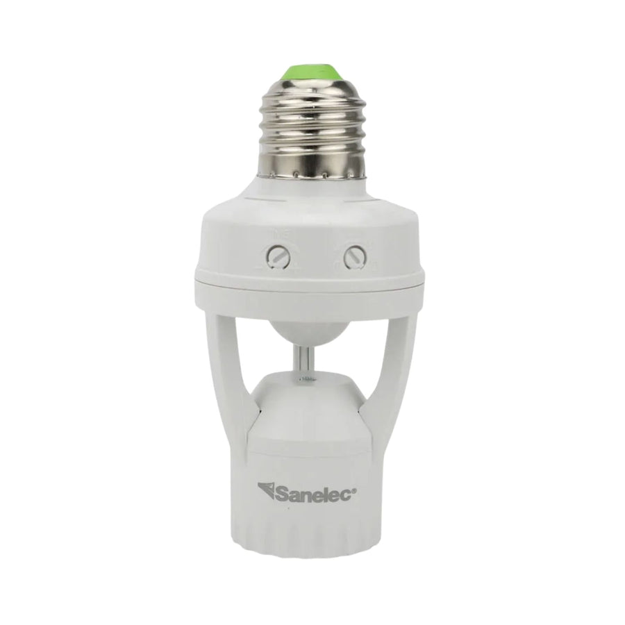 Portalámparas Sanelec con Sensor de Movimiento 360°, Uso Interior 127V E27, | SE312808