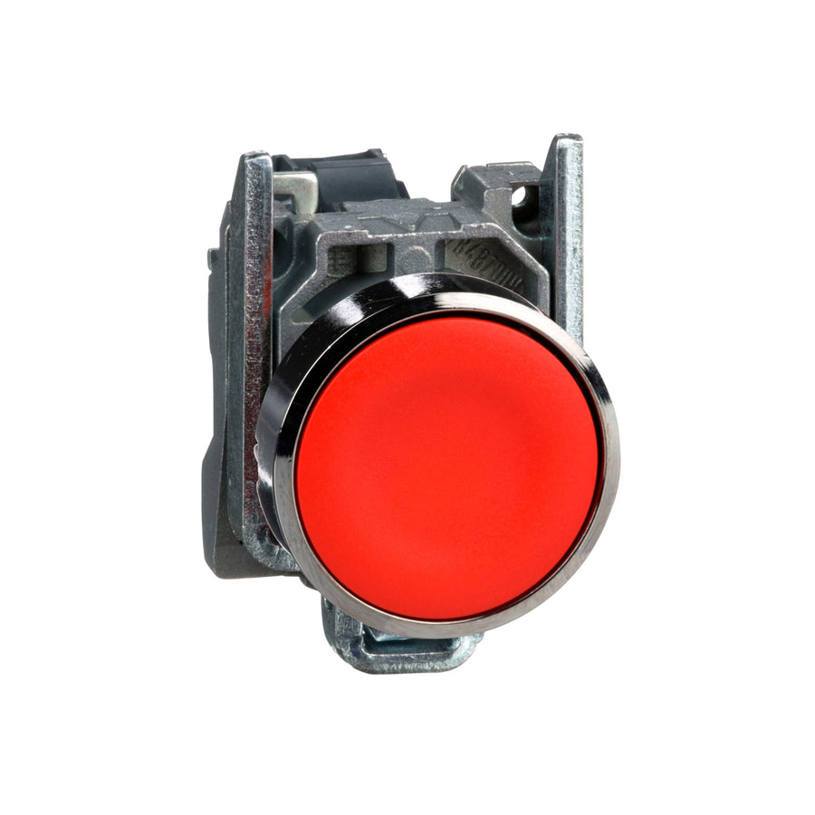 Pulsador Schneider Electric Harmony XB4BA42, Rojo, 22 mm, 1 NC, Retorno por Resorte