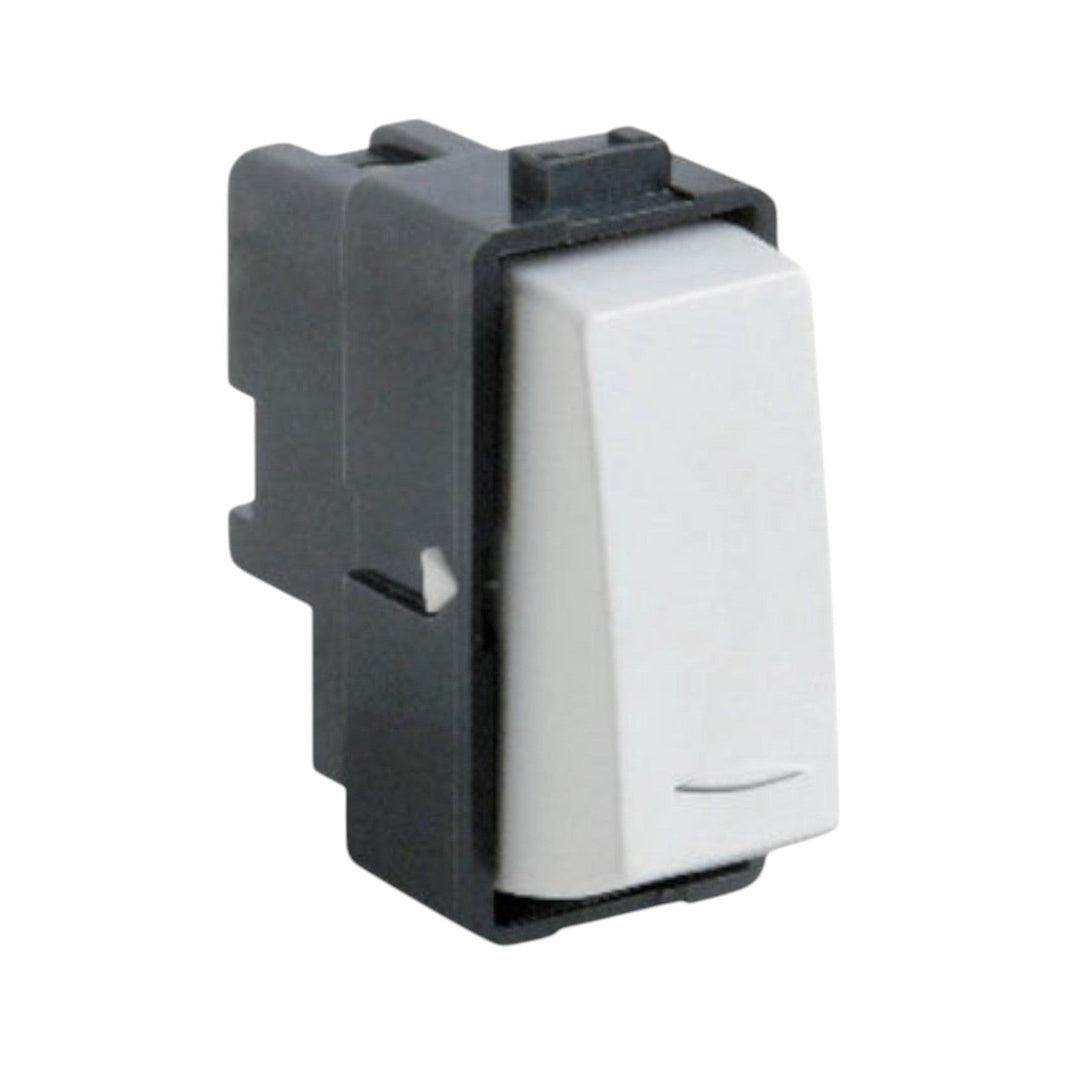 Pulsador Schneider Electric Duna, 10A, 127V, 1 Módulo, Blanco