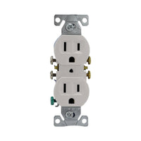Receptáculo Dúplex Arrow Hart con Sujetador 2P 3H 15A 125V Color Blanco