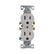 Receptáculo Dúplex Arrow Hart con Sujetador 2P 3H 15A 125V Color Blanco