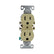 Receptáculo Dúplex Arrow Hart con Sujetador 2P 3H 15A 125V Color Marfil