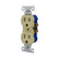 Receptáculo Dúplex Arrow Hart con Sujetador 2P 3H 15A 125V Color Marfil - imagen 2