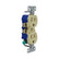 Receptáculo Dúplex Arrow Hart con Sujetador 2P 3H 15A 125V Color Marfil - imagen 4