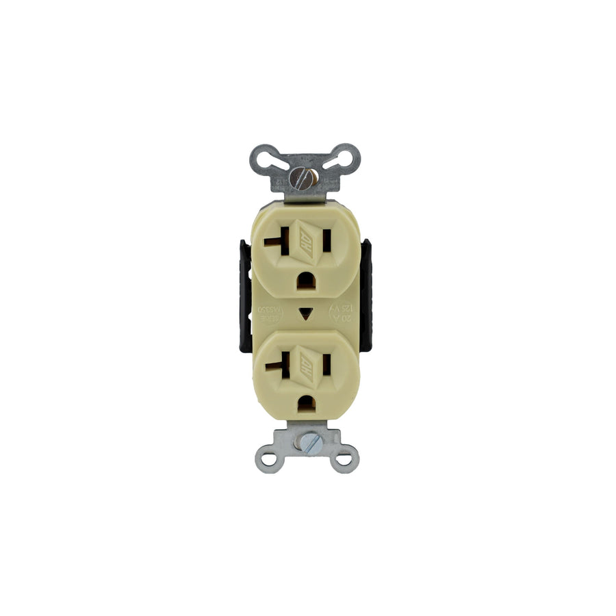 Receptáculo Dúplex Arrow Hart 2P 3H 20A 125V NEMA 5-20R Color Marfil