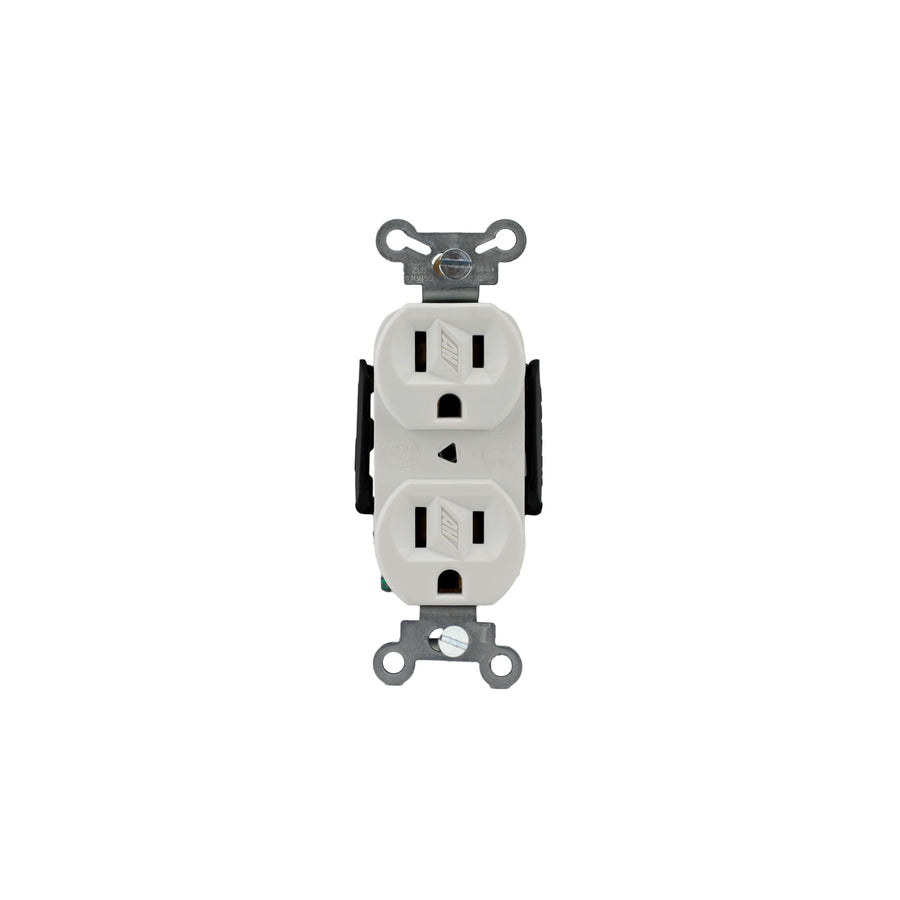 Receptáculo Dúplex Arrow Hart 2P 3H 15A 125V NEMA 5-15R Color Blanco