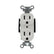 Receptáculo Dúplex Arrow Hart 2P 3H 15A 125V NEMA 5-15R Color Blanco