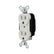 Receptáculo Dúplex Arrow Hart 2P 3H 15A 125V NEMA 5-15R Color Blanco - imagen 2