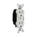 Receptáculo Dúplex Arrow Hart 2P 3H 15A 125V NEMA 5-15R Color Blanco - imagen 4