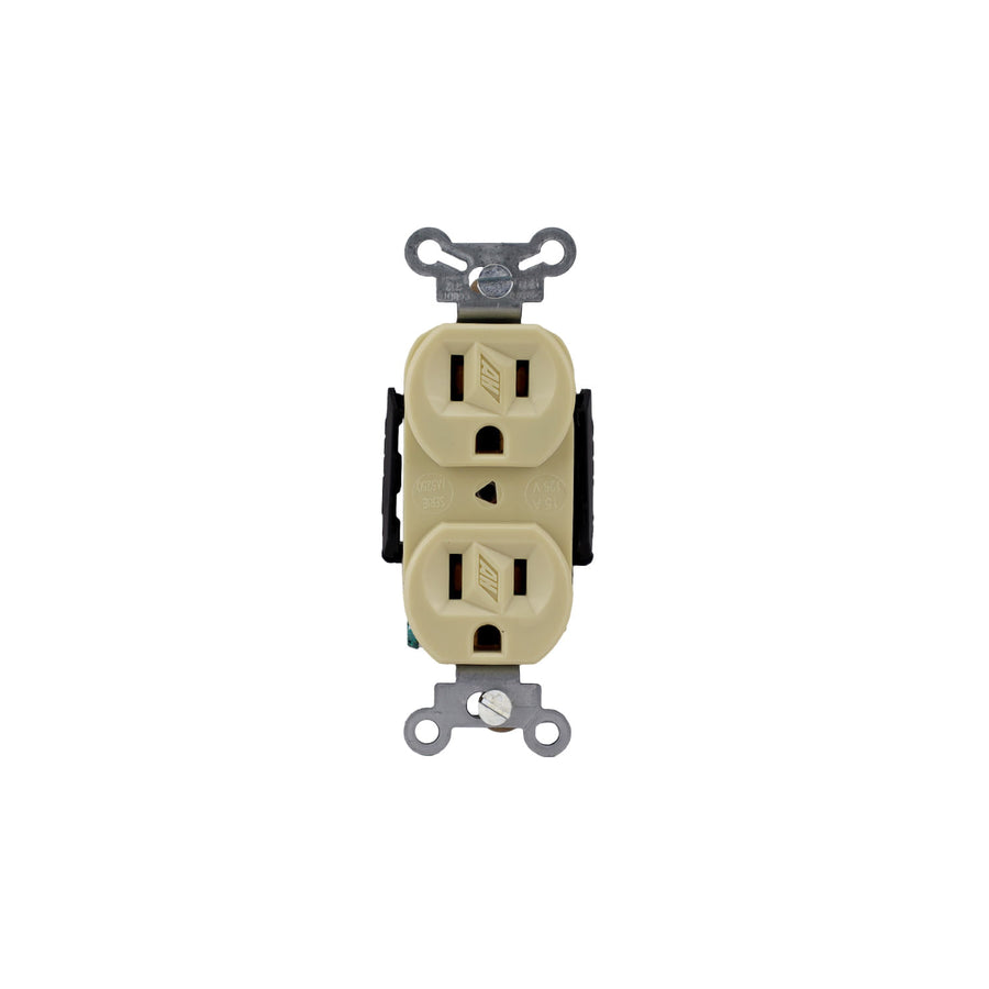 Receptáculo Dúplex Arrow Hart 2P 3H 15A 125V NEMA 5-15R Color Marfil