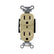 Receptáculo Dúplex Arrow Hart 2P 3H 15A 125V NEMA 5-15R Color Marfil