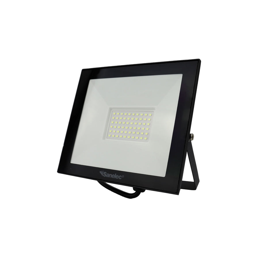 Reflector LED Sanelec Super Slim 30W, 2700 Lm, 6500K Luz de Día, IP65 para Exterior