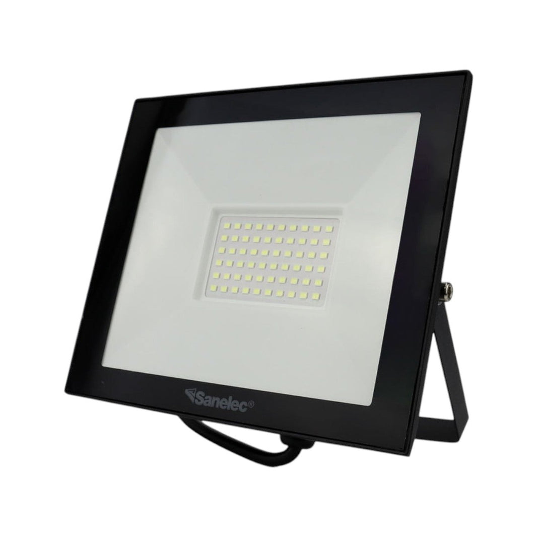 Reflector LED Sanelec Super Slim 30W, 2700 Lm, 6500K Luz de Día, IP65 para Exterior