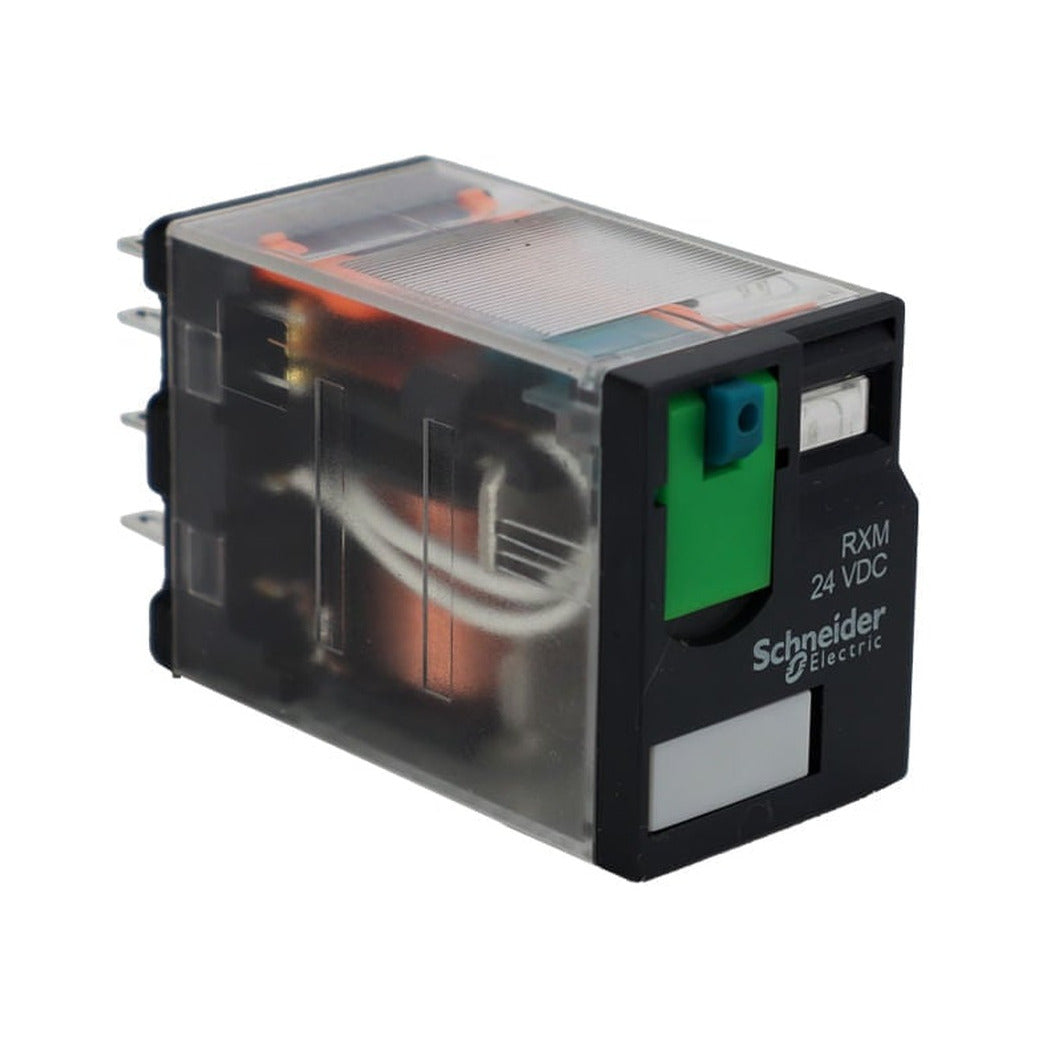Relevador de Miniatura Enchufable Schneider RXM4AB1BD 4 C/O 24Vcc 5A