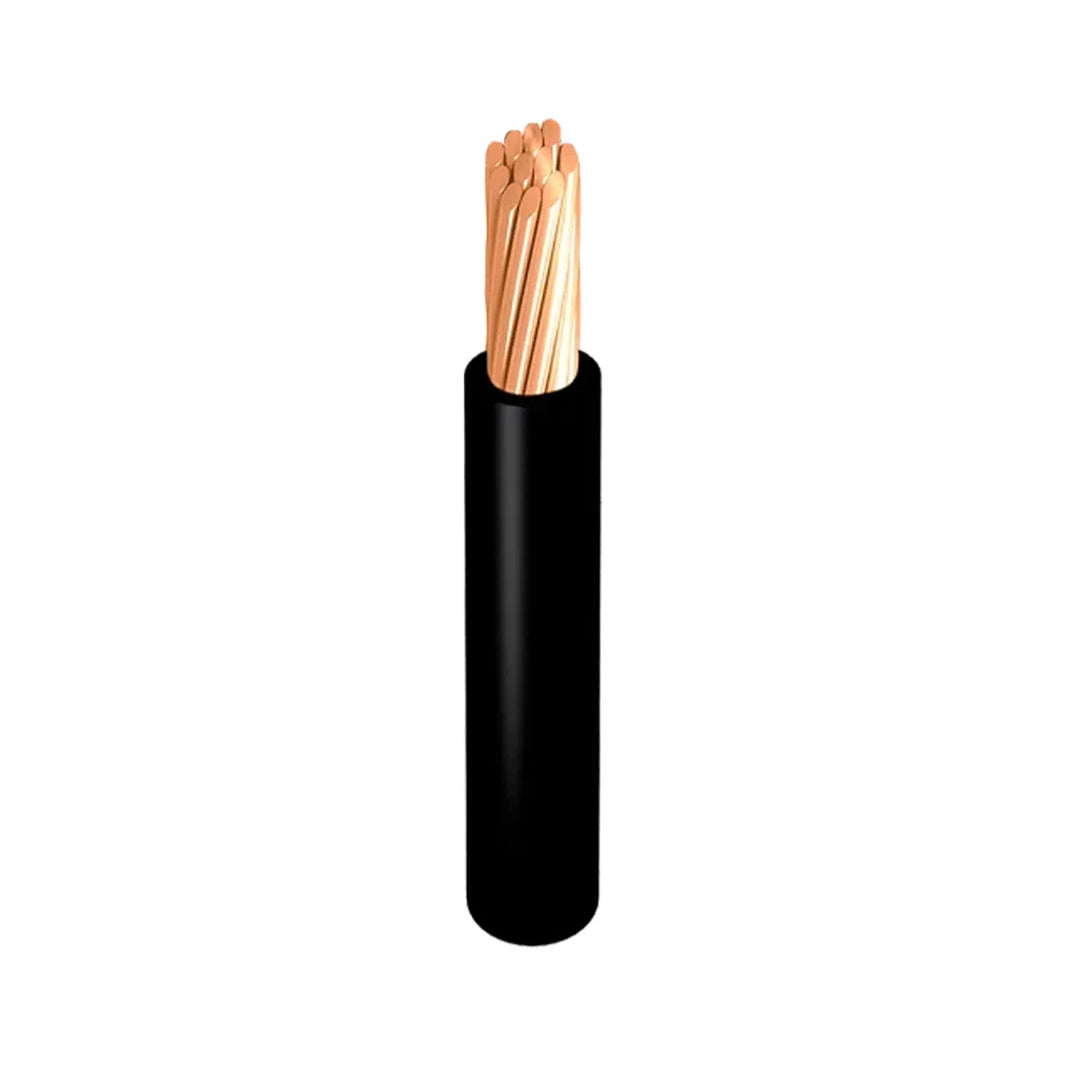 Rollo de 100m de Cable de Cobre THHW-LS Calibre 6 AWG Negro Argos