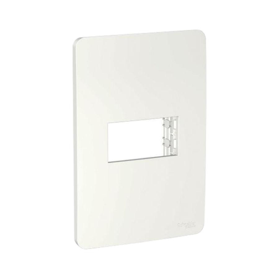 Placa con Soporte Schneider Electric Unica 1 Módulo Color Blanco