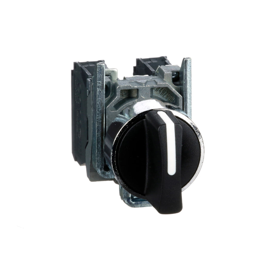 Selector Schneider Electric Harmony XB4BD33, 3 Posiciones, Negro, 22 mm, 2 NA