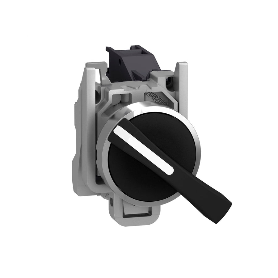 Selector Schneider Electric Harmony XB4BJ33, 3 Posiciones, Mango Largo, Negro, 22 mm, 2 NA