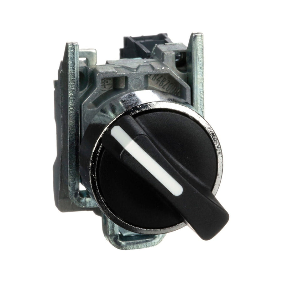 Selector Schneider Electric Harmony XB4BD21, 2 Posiciones, Negro, 22 mm, 1 NA