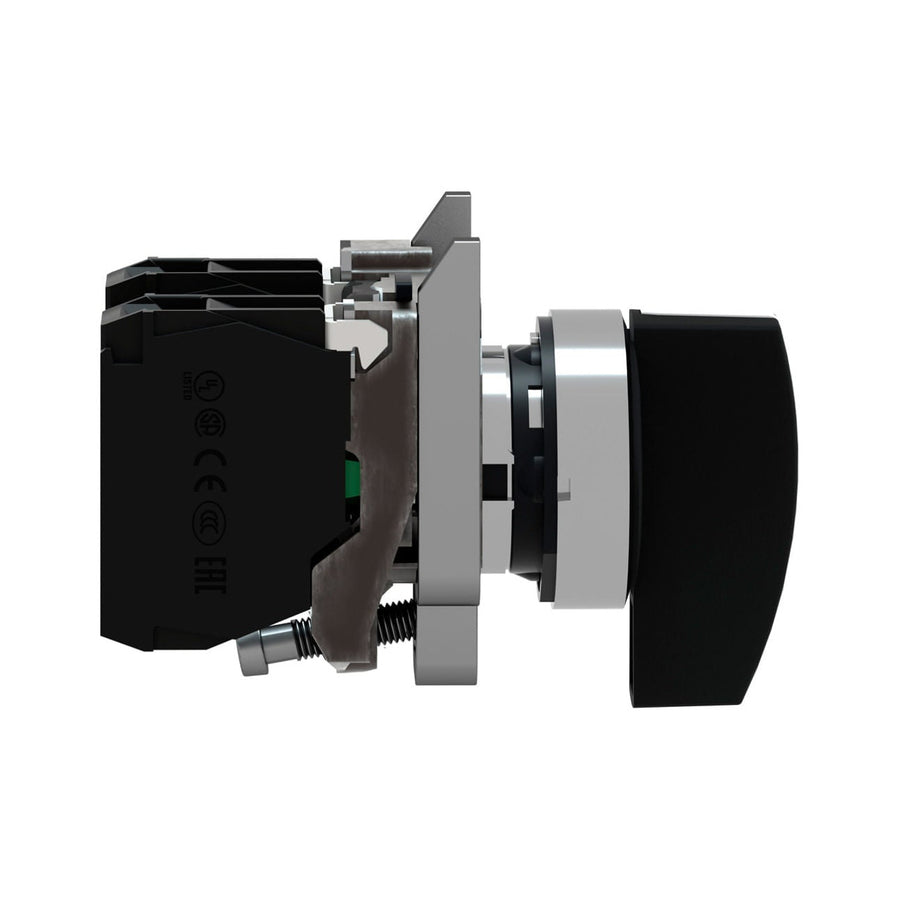 Selector Schneider Electric Harmony XB4BJ33, 3 Posiciones, Mango Largo, Negro, 22 mm, 2 NA - imagen 2