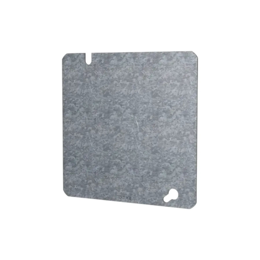 Tapa Ciega Cuadrada Hubbell 4-11/16 pulg, Acero Galvanizado, con Knockout de 1/2 pulg